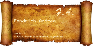 Fendrich Andrea névjegykártya