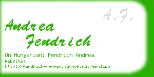 andrea fendrich business card